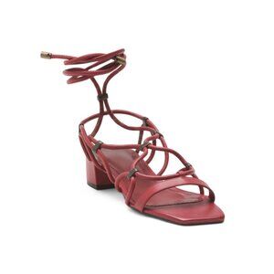 PAULA TORRES bordeaux Handmade In Brazil Leather Havana Sandals
